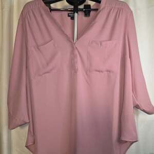 Torrid Harper Georgette Pullover 3/4 Sleeve Blouse size 2